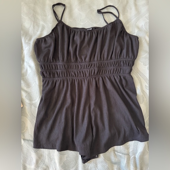 H&M Black Ruched Romper - Picture 1 of 3